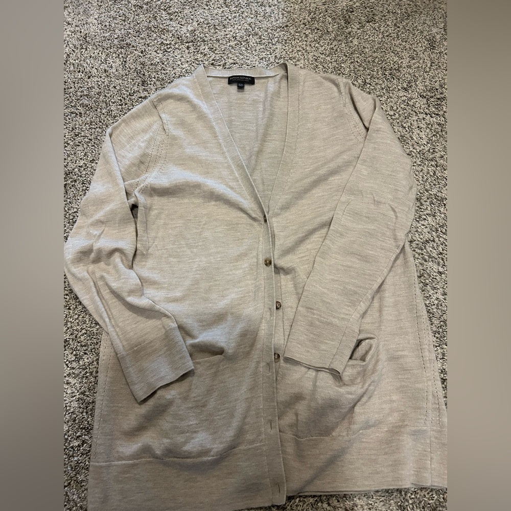 Women's Beige Cardigan Sweater by Banana Republic